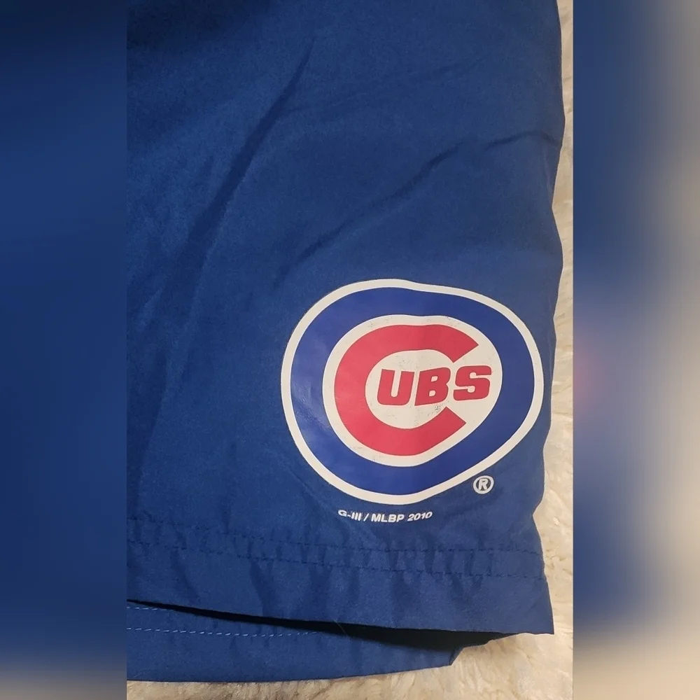 Chicago Cubs MLB Genuine Merchandise Blue Lined Swim Short Trunks Sz. XL